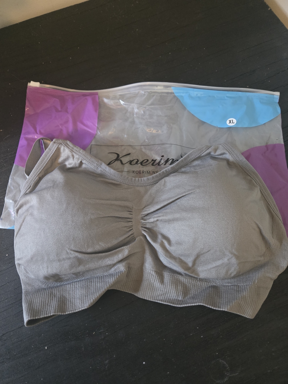 Seamless Padded Bralette - Gray